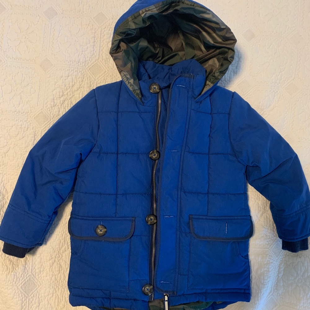 EUC Blue Boden Boys Winter Coat - 3-4Y